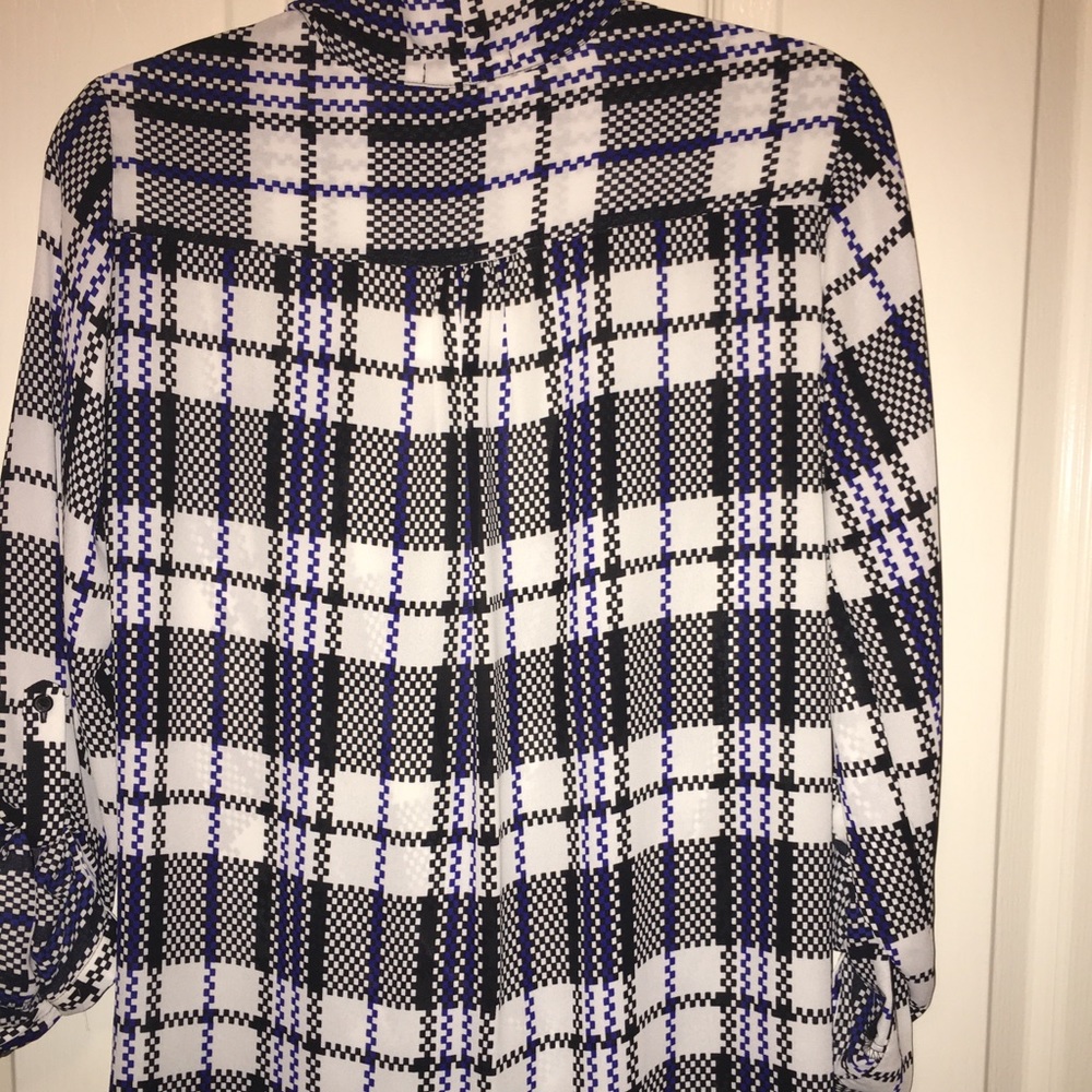 PLEIONE Navy and White Blouse-Macy’s. NWT Size M - Picture 2 of 6